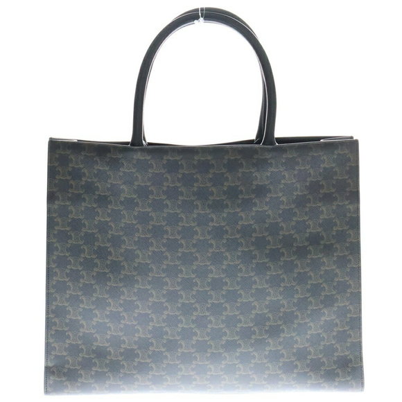 Celine Triomphe Cabas Tote Bag Brown Leather - Picture 2 of 5